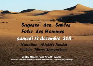 Sagesse des sables &mdash; Folie des hommes